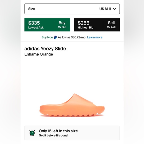 Yeezy slides. Enflame Orange. Hardest color to get. 100 percent authentic.